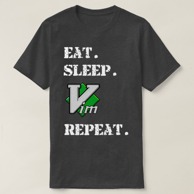 Camiseta Edito De Texto Do Script De Sleep Vim Repetir Vi (Frente do Design)