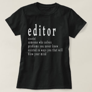 Camiseta EDITOR ALGUÉM QUE RESOLVE PROBLEMAS, jornal edi