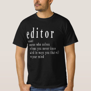 Camiseta EDITOR ALGUÉM QUE RESOLVE PROBLEMAS, jornal edi