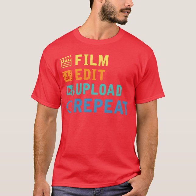 Camiseta Editor de cinema Cinematógrafo Youtuber Filme (Frente)