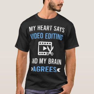 Camiseta Editor de Edição de Vídeo do Meu Coração