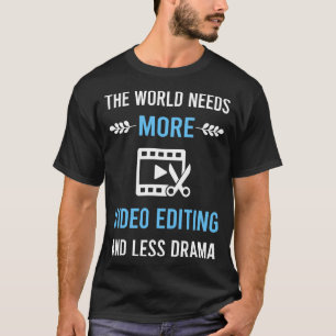 Camiseta Editor de Edição de Vídeo Menos Drama
