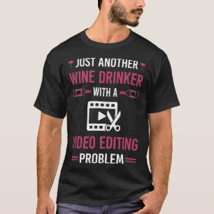 Camiseta Editor de Edição de Vídeo para Bebidas de Vinho