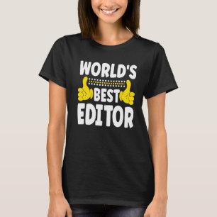 Camiseta Editor de profissão de cargo de melhor editor do m