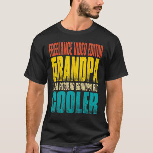 Camiseta Editor de Vídeo Mens Freelance Vovô Como um Vovô