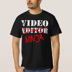 Camiseta Editor video Ninja - Videographer e editor do