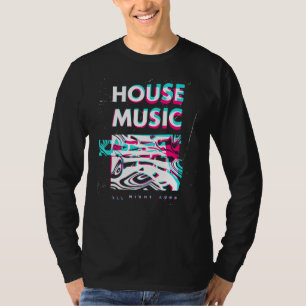 Camiseta Edm De Illusão Óptica Com Leitura De Música Em Cas