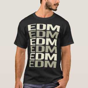 Camiseta EDM de Texto Branco