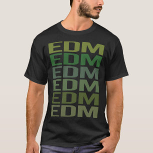 Camiseta EDM de Texto Verde