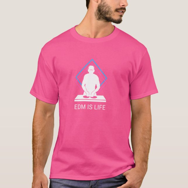 Camiseta EDM é Life DJ Electronic Music (Frente)