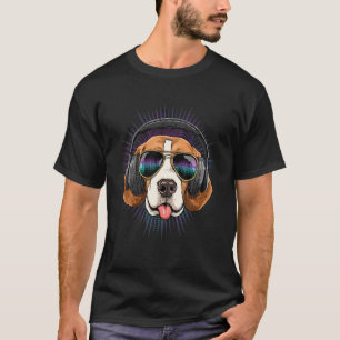 Camiseta EDM House Music DJ Beagle Dog Music Artista