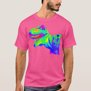 Camiseta Edm T Rex Tyrannosaurus Rex Rainbow Rave Dinossaur