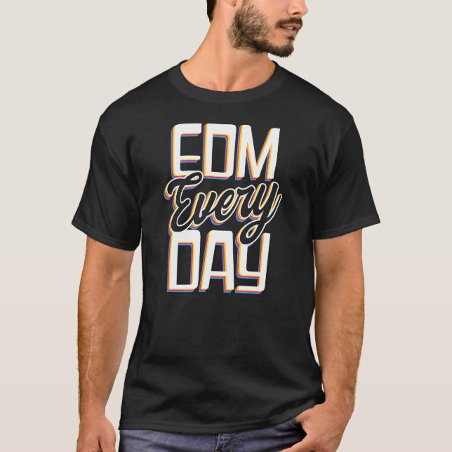 Camiseta Edm Todo Dia Edm Rave Techno (Frente)