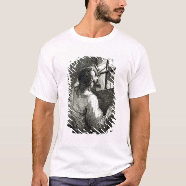 Camiseta Edmond Dantes encarcerado no d'If do castelo (Frente)