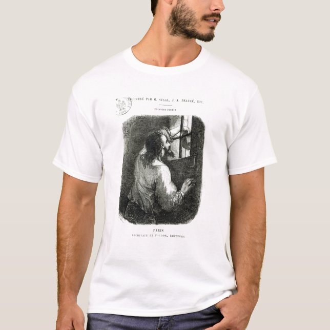 Camiseta Edmond Dantes encarcerado no d'If do castelo (Frente)