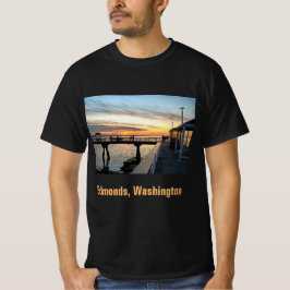 Camiseta Edmonds Washington Pier em Sunset