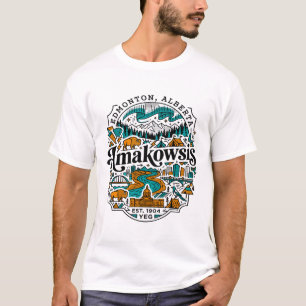Camiseta Edmonton Alberta Paisagem do Vale do Rio Bisonho I