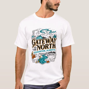 Camiseta Edmonton Alberta Portal Para a Natureza do Norte