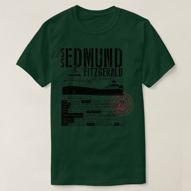 Camiseta Edmund Fitzgerald (Frente do Design)