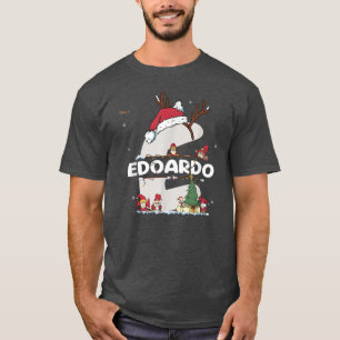 Camiseta Edoardo Christmas Shirt w Edoardo Name para X engr