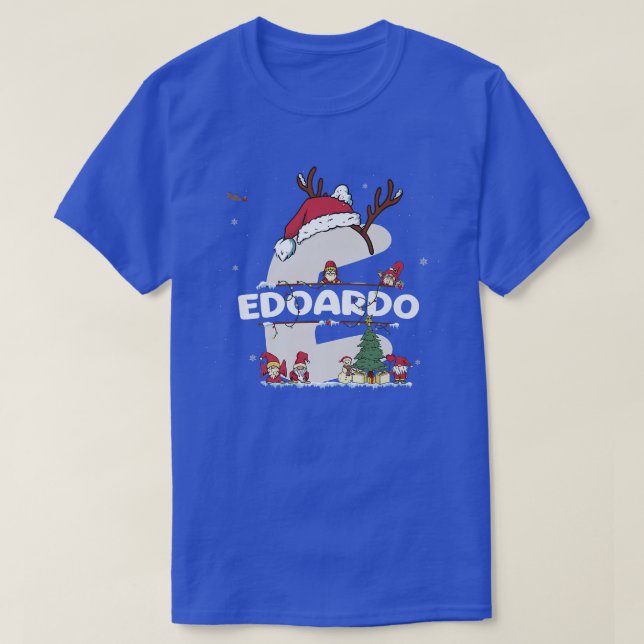 Camiseta Edoardo Christmasw Edoardo Nome do Xmas engraçado (Frente do Design)