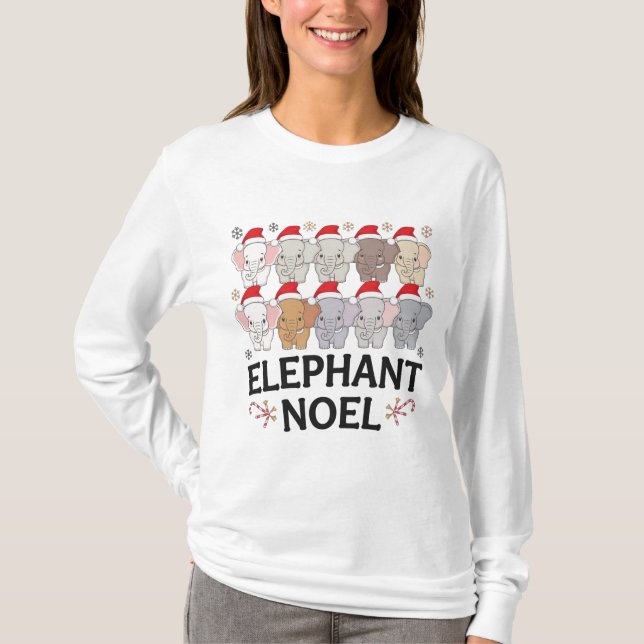 Camiseta Edphant Noel Cheer Festive Holiday (Frente)