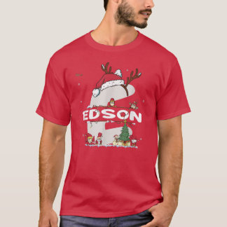 Camiseta Edson Christmas Shirt w Edson Name para xmas engra