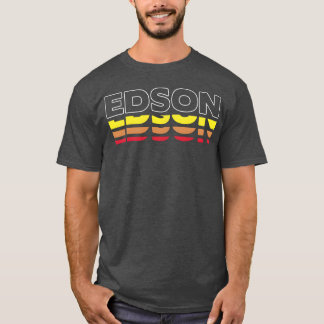 Camiseta Edson Primeiro Nome Engraçado Vintage Pôr do Sol A