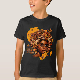 Camiseta Educação É Dom Professor Negro Livros História Neg