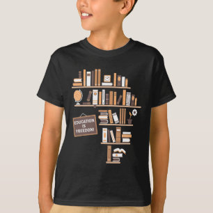 Camiseta Educação é história negra africana na América afri
