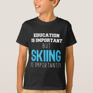Camiseta Educação É Importante Esquiar É Um Presente Import