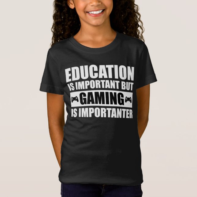 Camiseta Educação É Importante, Mas Jogos São Importantes (Frente)