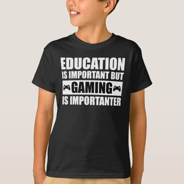 Camiseta Educação É Importante, Mas Jogos São Importantes (Frente)