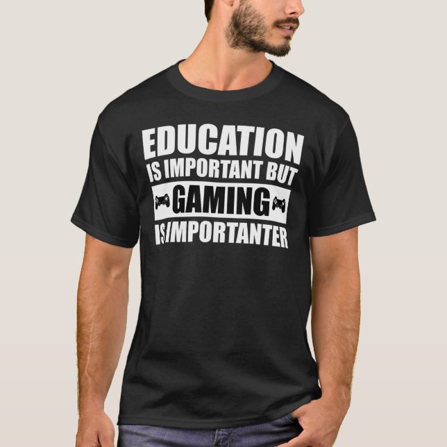 Camiseta Educação É Importante, Mas Jogos São Importantes (Frente)