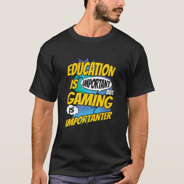 Camiseta Educação É Importante, Mas Jogos São Importantes V (Frente)