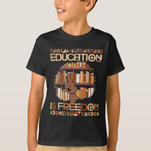 Camiseta Educação É Liberdade Afro-Americano História Negra