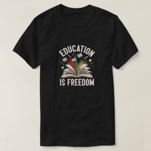 Camiseta Educação É Liberdade Livro Aberto Aprendizado Prof