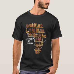 Camiseta Educação É Liberdade Mapa Africano Inspiração