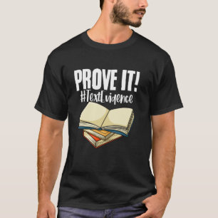 Camiseta Educação Prove É Prova Evidência Literatura Inglês