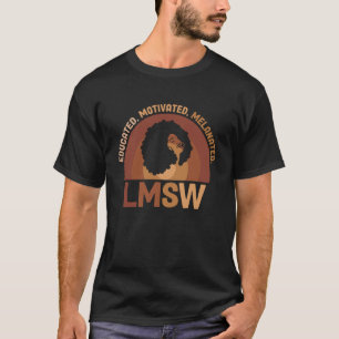 Camiseta Educado Melanizado LMSW Mestre Negro Licenciado em