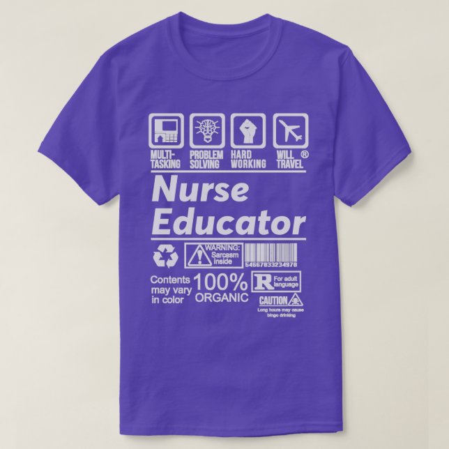 CAMISETA EDUCADOR DE ENFERMEIROS SOLUCIONAR PROBLEMAS DESIG (Frente do Design)