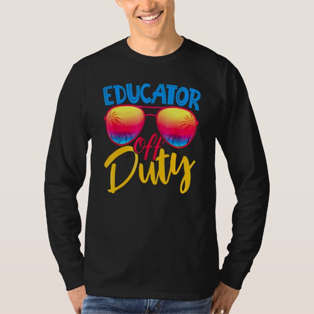 Camiseta Educador Do Duty Beach View Através De Sunglass Su (Frente)