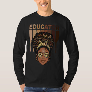 Camiseta Educador Inteligente Magia Negra Cuidadoso Bonito 