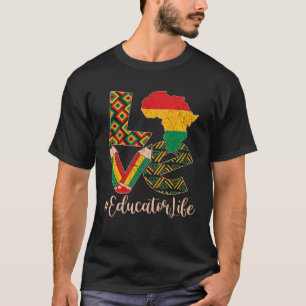 Camiseta Educador: Mapa do Amor Africano-Americano História