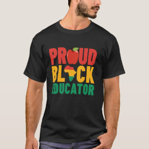 Camiseta educador negro Mulheres Homens Orgulhoso Educador