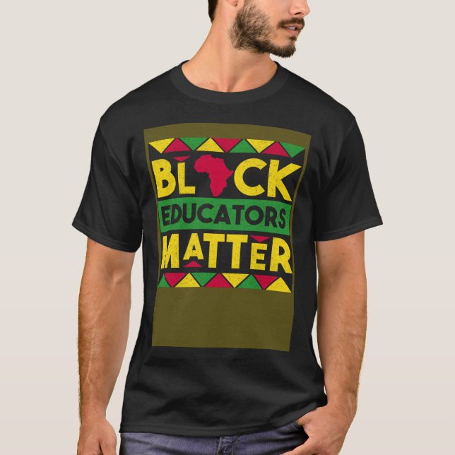 Camiseta Educadores Negros Importam Mês da História African (Frente)