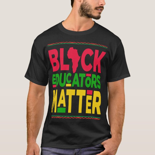 Camiseta Educadores Pretos Importam História Preta Mês Lega (Frente)