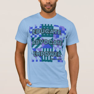 Camiseta Educar o Advocate e capacitar geométrico
