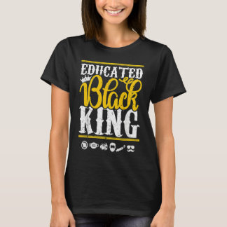 Camiseta Educated Black Pride King Fathers Day Plus Size