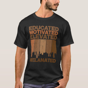 Camiseta Educated Motivated Elevated Melanin Africa Pride M